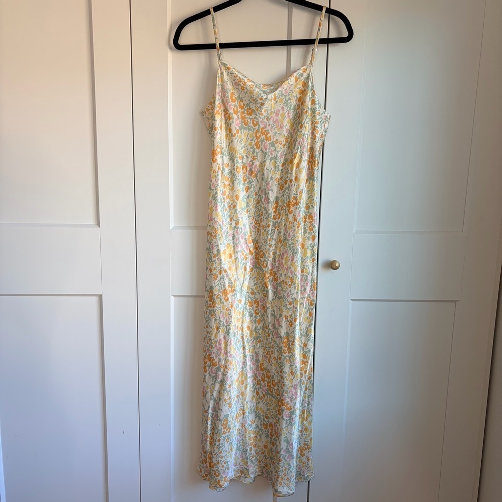 Rails Mina Summer Meadow Floral Dress in Cream and Orange | M - Picture 4 of 9